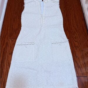 Zara White Mini Dress Size Small with Pockets Short